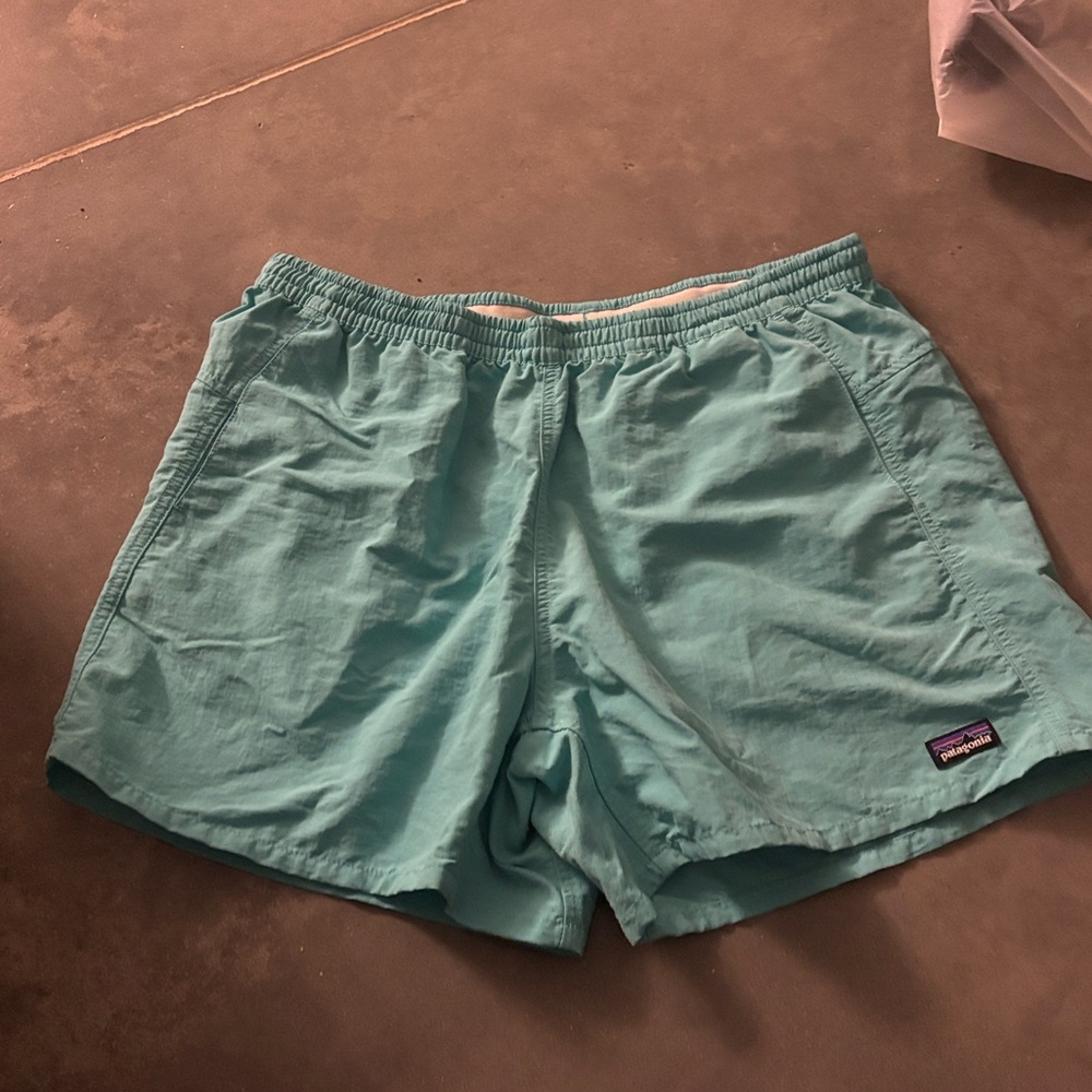 Vintage Patagonia teal baggies shorts large